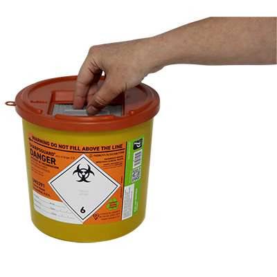 Contenitore per rifiuti taglienti Sharpsguard Eco Orange da 2,5 litri