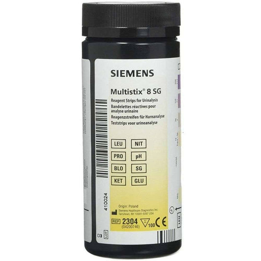 Siemens - Multistix 8 SG Reagent Strips (Pack of 100) - 2304 UKMEDI.CO.UK UK Medical Supplies