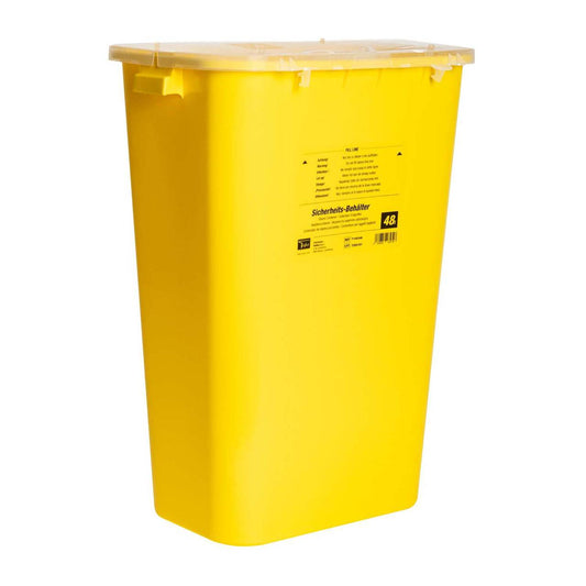 Cestino per rifiuti taglienti Teqler giallo da 48 litri