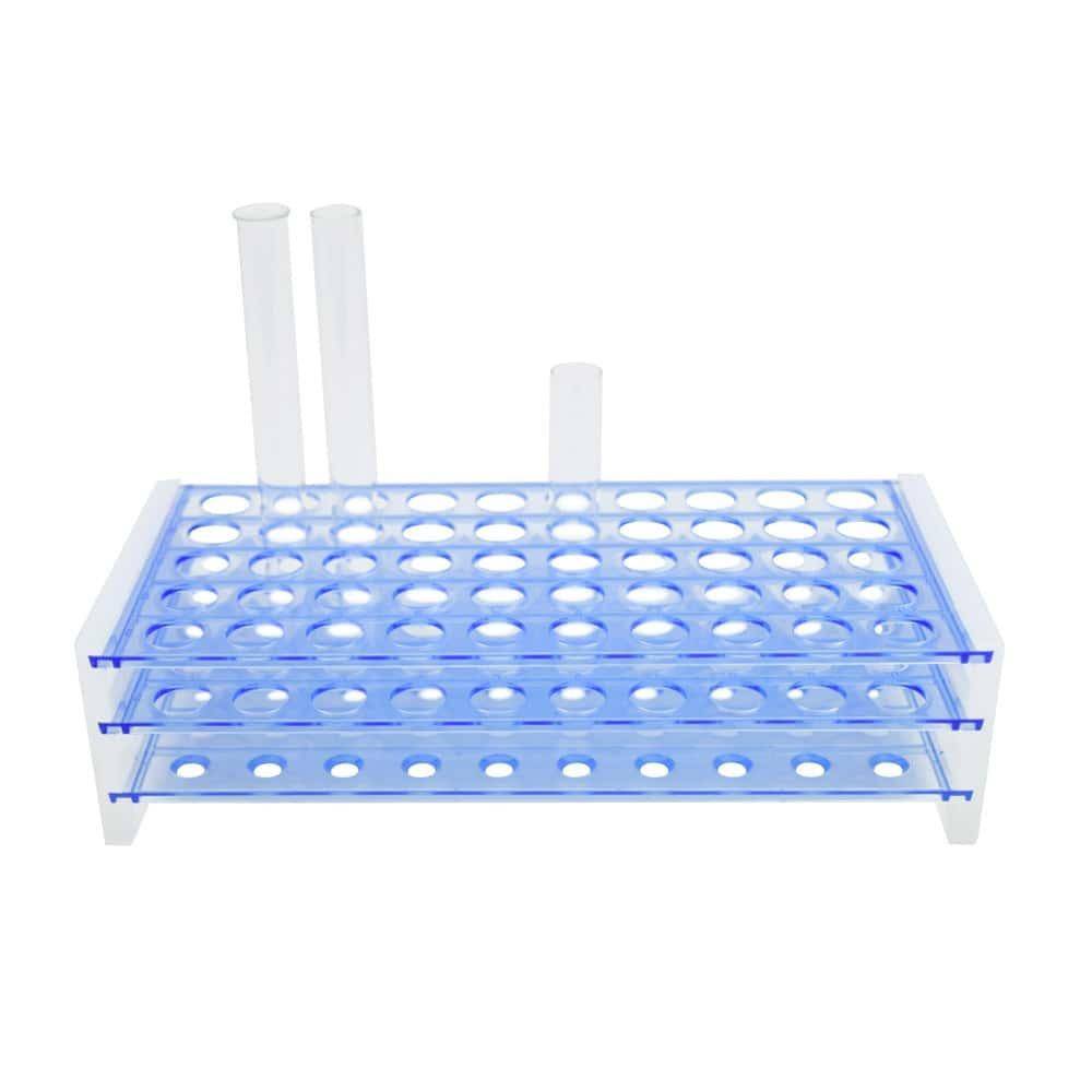 Portaprovette in plastica da 50 slot 7 x 21,5 x 10,5 cm