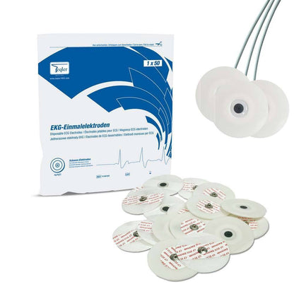 Elettrodi ECG in schiuma per adattatori per pulsanti Confezione da 50 Teqler