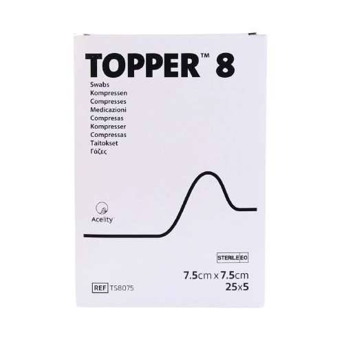 Topper da 7,5 x 7 cm 8 tamponi non sterili a 12 strati Confezione da 125 J&J