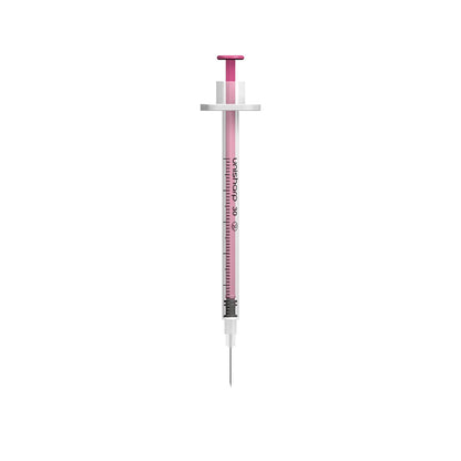 Siringa e ago Unisharp rosa da 0,5 ml 0,5 pollici 30 g u100