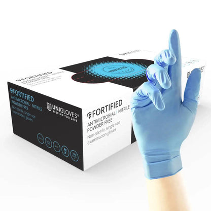 Guanti Unigloves in Nitrile Blu Fortificato