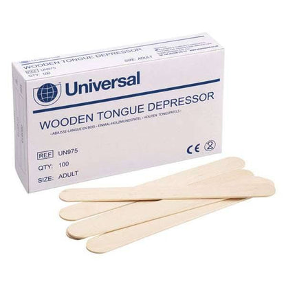 Abbassalingua in legno da 6 pollici, scatola da 100 universali