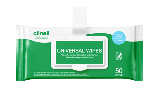 Confezione di clip per salviette universali Clinell da 50
