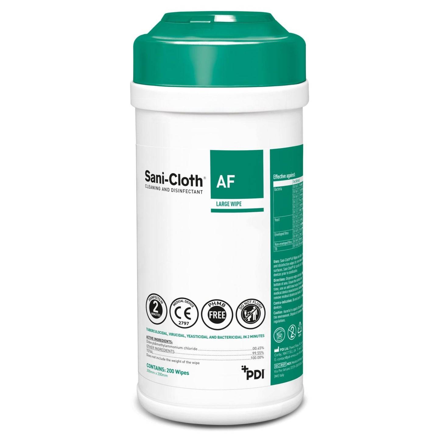 PDI Super Sani-Cloth AF Salviette per Pulizia e Disinfezione Tubo da 200